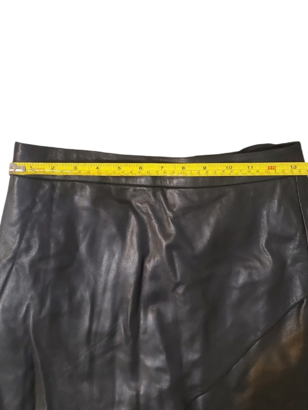 Banana Republic Women's Black Lamb Leather Tulip Hem Mini‎ Skirt Size 2